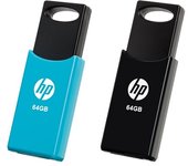 HP v212w 64GB USB 2.0 Pack 2 Unidades Negro/Azul