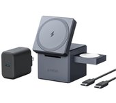 Anker Cubo de Carga Magnético Inalámbrico con MagSafe 15W 3 en 1 Gris