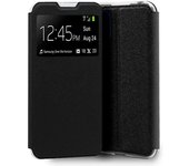 Cool Funda Flip Cover Liso Negro para Motorola Moto G9 Plus