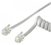 Goobay Cable Telefónico en Espiral de 4 Hilos RJ10 4m Blanco