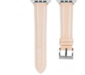 Nueboo Correa de Cuero Rosa Dorado para Apple Watch 42/44mm