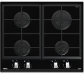 Teka GZC 64300 Placa de Gas Natural 4 Zonas Cristal Negro
