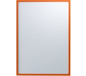 eurokraft basic Bolsa magnética para información, DIN A3, A x H 312 x 435 mm, marco naranja, UE 30 unid.