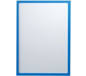 eurokraft basic Bolsa magnética para información, DIN A4, A x H 225 x 312 mm, marco azul, UE 30 unid.