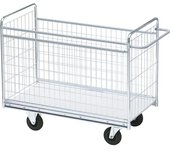 HelgeNyberg Carro con cuatro paredes SERIE 300, modelo 82, bajo, L x A x H 1390 x 650 x 1030 mm, a partir de 5 unid.