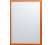eurokraft basic Bolsa magnética para información, DIN A4, A x H 225 x 312 mm, marco naranja, UE 30 unid.