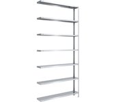 eurokraft pro Estantería atornillable de almacén, galvanizada, semipesada, altura de estantería 3000 mm, anchura de balda 1300 mm, profundidad 300 mm,