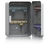 kaiserkraft Caja para llaves de chapa de acero, gris luminoso, H x A x P 250 x 180 x 90 mm, 20 ganchos