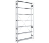 eurokraft pro Estantería ensamblable amplia, galvanizada, altura 3000 mm, carga por área 1700 kg, estantería básica, A x P 1300 x 300 mm