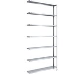 eurokraft pro Estantería atornillable, construcción ligera, galvanizada, altura de estantería 3000 mm, anchura de balda 1300 mm, profundidad 300 mm,