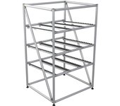 kaiserkraft Estantería de paso con perfil de aluminio, altura 1800 mm, estantería básica, anchura 1400 mm, a partir de 5 unid.