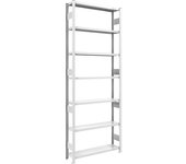 hofe Estantería ensamblable para cargas pesadas, gris, por ambos lados, altura de estantería 3000 mm, 7 baldas, estantería básica, A x P 1000 x 300 mm