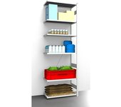 eurokraft pro Estantería ensamblable higiénica, altura de estantería 2700 mm, 6 baldas, A x P 975 x 685 mm, estantería de ampliación