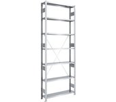 eurokraft pro Estantería ensamblable para cargas pesadas, galvanizada, altura de estantería 3000 mm, estantería básica, A x P 1000 x 300 mm