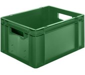kaiserkraft Recipiente apilable en euroformato, paredes y fondo cerrados, L x A x H 400 x 300 x 210 mm, verde, UE 5 unid.