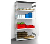 eurokraft pro Estantería ensamblable higiénica, altura de estantería 2350 mm, 5 baldas, A x P 1275 x 685 mm, estantería básica