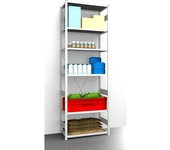 eurokraft pro Estantería ensamblable higiénica, altura de estantería 2700 mm, 6 baldas, A x P 1025 x 685 mm, estantería básica