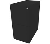 BISLEY Buck rodante Note™, con 2 cajones para archivadores colgantes, H x A 645 x 300 mm, negro