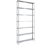 eurokraft pro Estantería atornillable, construcción ligera, galvanizada, altura de estantería 3000 mm, anchura de balda 1300 mm, profundidad 300 mm,
