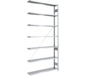 eurokraft pro Estantería ensamblable amplia, galvanizada, altura 3000 mm, carga por área 1700 kg, estantería de ampliación, A x P 1300 x 300 mm