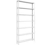 eurokraft pro Estantería atornillable de almacén, RAL 7035, semipesada, altura de estantería 3000 mm, anchura de balda 1300 mm, profundidad 300 mm,