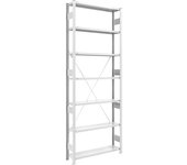 eurokraft pro Estantería ensamblable para cargas pesadas, RAL 7035, altura de estantería 3000 mm, estantería básica, A x P 1000 x 300 mm