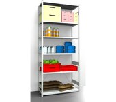 eurokraft pro Estantería ensamblable higiénica, altura de estantería 2700 mm, 6 baldas, A x P 1275 x 685 mm, estantería básica