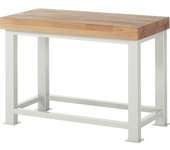 RAU Banco de trabajo para cargas pesadas, grosor del tablero 100 mm, A x P 1250 x 700 mm