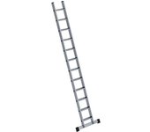 MUNK Escalera de mano con peldaños planos, anchura 350 mm, 12 peldaños, con traviesa nivello®