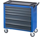 eurokraft pro Carro de taller JUMBO, con 6 cajones continuos, H x A x P 935 x 900 x 460 mm, azul genciana