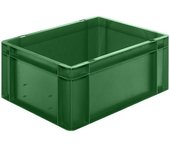 kaiserkraft Recipiente apilable en euroformato, paredes y fondo cerrados, L x A x H 400 x 300 x 175 mm, verde, UE 5 unid.