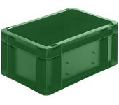 kaiserkraft Recipiente apilable en euroformato, paredes y fondo cerrados, L x A x H 300 x 200 x 145 mm, verde, UE 5 unid.