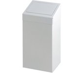 kaiserkraft Colector de residuos mural con trampilla, capacidad 50 l, A x H x P 255 x 700 x 335 mm, blanco