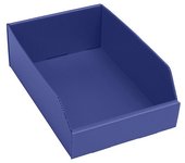 kaiserkraft Caja de plástico para estanterías, plegable, LxAxH 300x200x100 mm, azul, UE 25 unidades