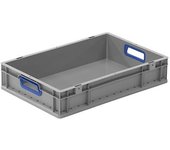 kaiserkraft Recipiente euronorma para cargas pesadas, capacidad 23,7 l, UE 8 unid., color del asa azul