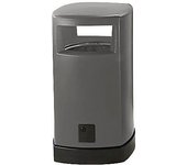 kaiserkraft Colector de residuos de plástico para exteriores, capacidad 120 l, A x H x P 580 x 1050 x 580 mm, gris
