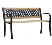 vidaXL Banco De Jardín Madera 120 Cm