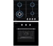 Jocel JPK4GV200143 Conjunto Placa a Gas + Horno Elétrico 73L Integrado Negro Clase A