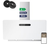 Campana extractora Ciarra AWW9736K Conducción y recirculación 90cm Wi-Fi aluminio y LED