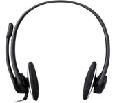 Auriculares Logitech con cable USB, micrófono con supresión de ruido, circumaurales, negro