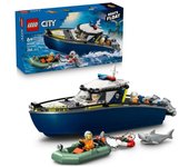 Set de construcción Lego City 60456 Persecución en Barco de Policía 264 piezas, flotante