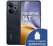 Realme 14T 5G Smartphone 6.67" AMOLED 8GB/256GB 6000mAh Dimensity 6300 Negro + Cargador 45W
