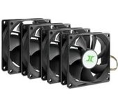 88887290 sistema de refrigeración para ordenador Carcasa del ordenador Ventilador 8 cm Negro 4 pieza(s)