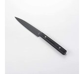 KAI Michel BRAS Quotidien Cuchillo multiusos No.3 con hoja de 15 cm - Hoja multiusos con revestimiento de titanio y acero A8 - Mango de madera de Pakka negro - Hecho en Japón