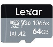 Lexar Professional 1066x microSDXC UHS-I Cards SILVER Series 64 GB Clase 10
