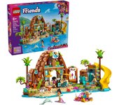 LEGO Friends Hotel de Vacaciones Familiares en la Playa - Juguete con 6 Mini Muñecas, Figuras de Animales (Tortuga y Delfín), Heladería y Accesorios - Regalo para Niñas de 8+ Años 42673