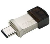 Transcend JetFlash 890 64GB unidad flash USB USB Type-A / USB Type-C 3.2 Gen 1 (3.1 Gen 1) Negro, Plata