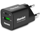 Hamlet XPDC-G3018Q cargador de dispositivo móvil Universal Negro Corriente alterna Carga rápida Interior