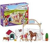 Schleich 42458 Horse Club Play Set - HORSE CLUB Los caballos de invitados de Hannah con Ruby, juguetes de 5 años
