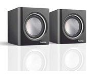 Hama | Altavoces Sonic Mobil 185, 3W, conexión jack 3,5mm, control de volumen, Color negro